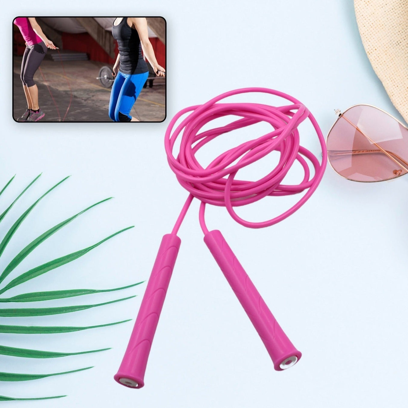 3m Plastic Adjustable Wire Skipping Skip High Speed Jump Rope Cross Fit Fitness Equipment Exercise Workout - Happy Price - Image 1