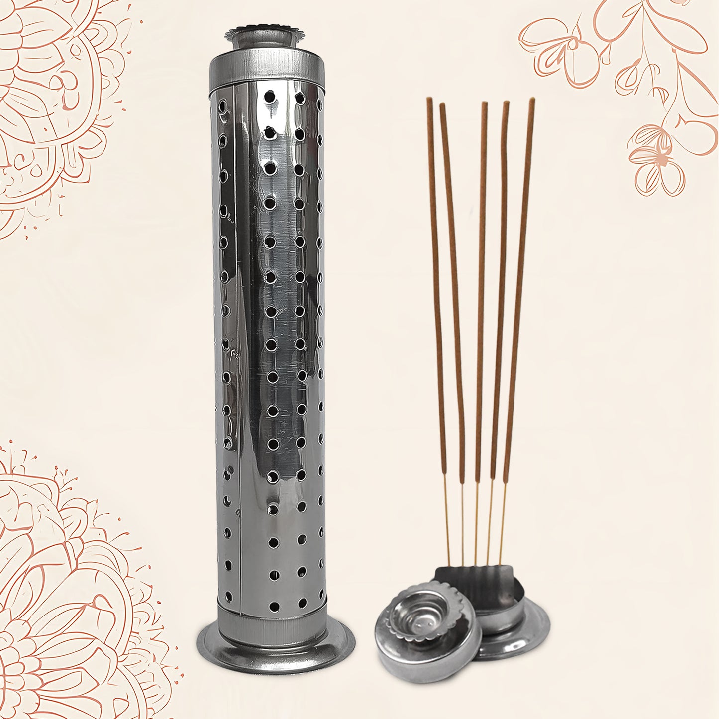 Stainless Steel Agarbatti Stand For Puja (1 Pc) - Happy Price - Image 2