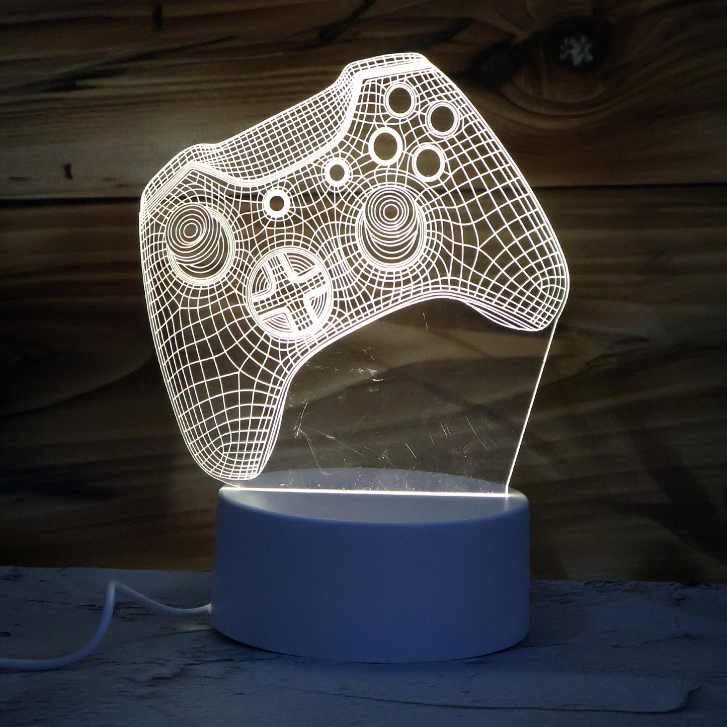 3D Gaming Controller Illusion LED Night Lamp - USB Powered Decorative Light - Happy Price - Image 6