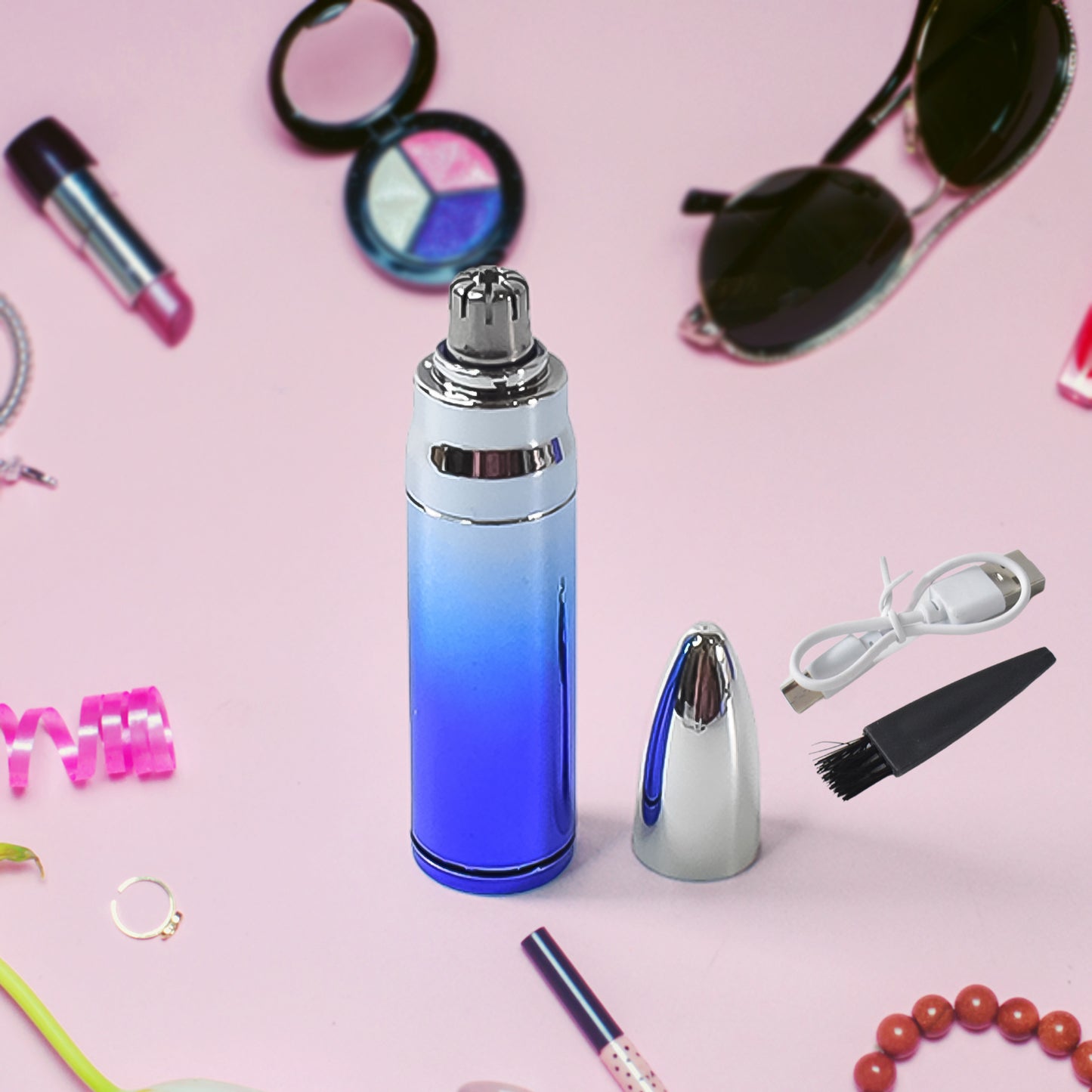 Electric Nose & Ear Hair Trimmer for Men & Women - USB Rechargeable, Waterproof (1 Pc) - Happy Price - Image 2