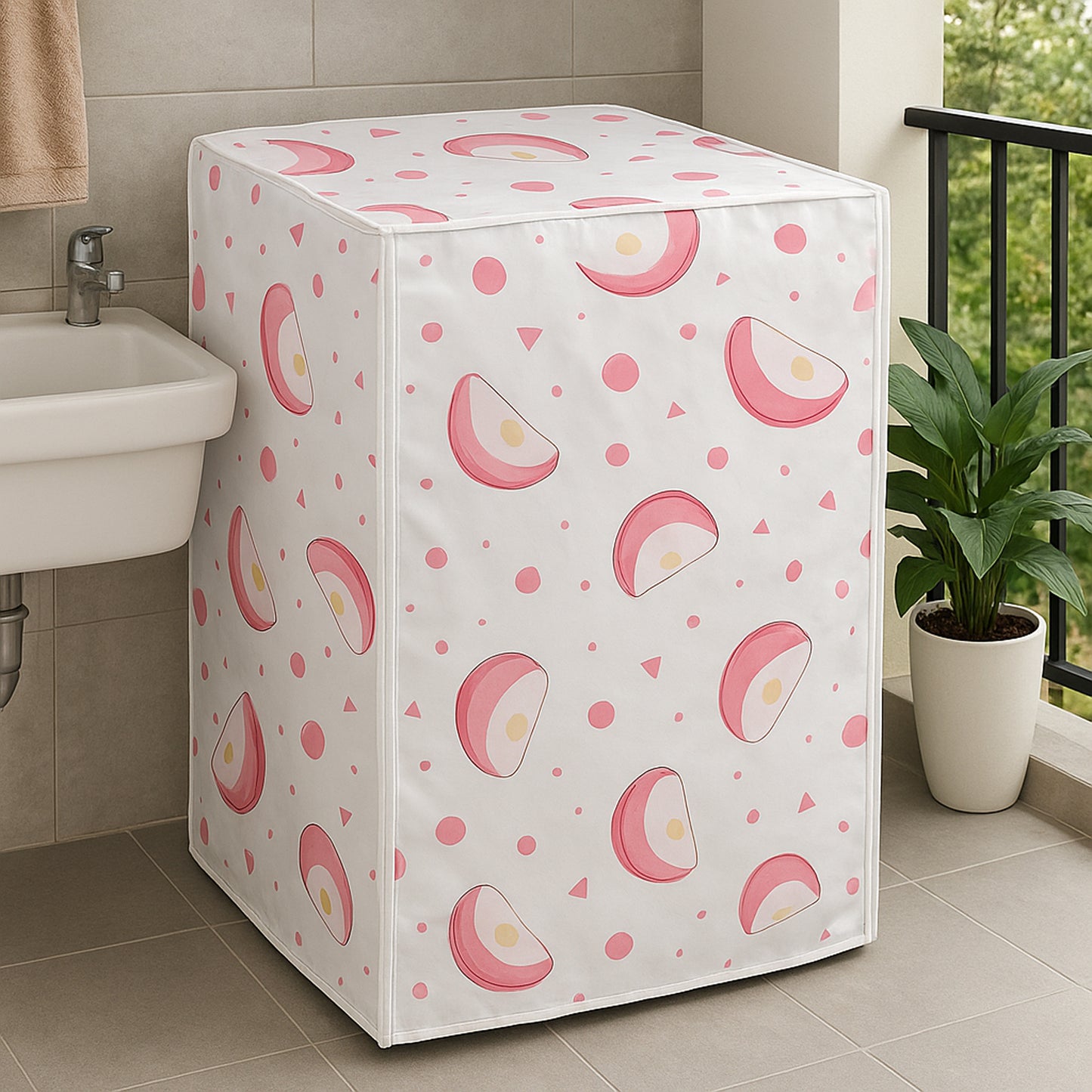 Waterproof Washing Machine Cover 58x62x85 cm (1 Pc, Mix Design) - Happy Price - Image 3