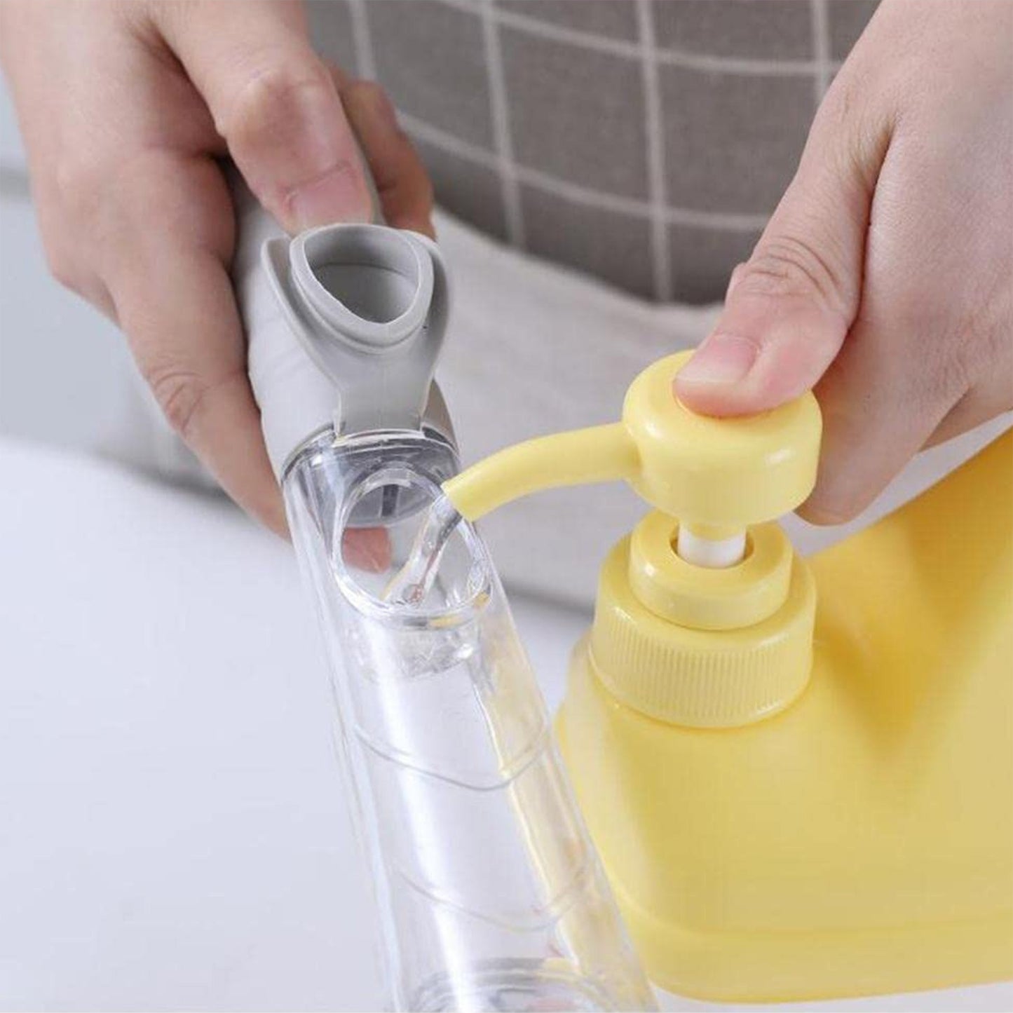 2-in-1 Soap Dispensing Dish Brush Set with Scrub Sponge - Happy Price - Image 7