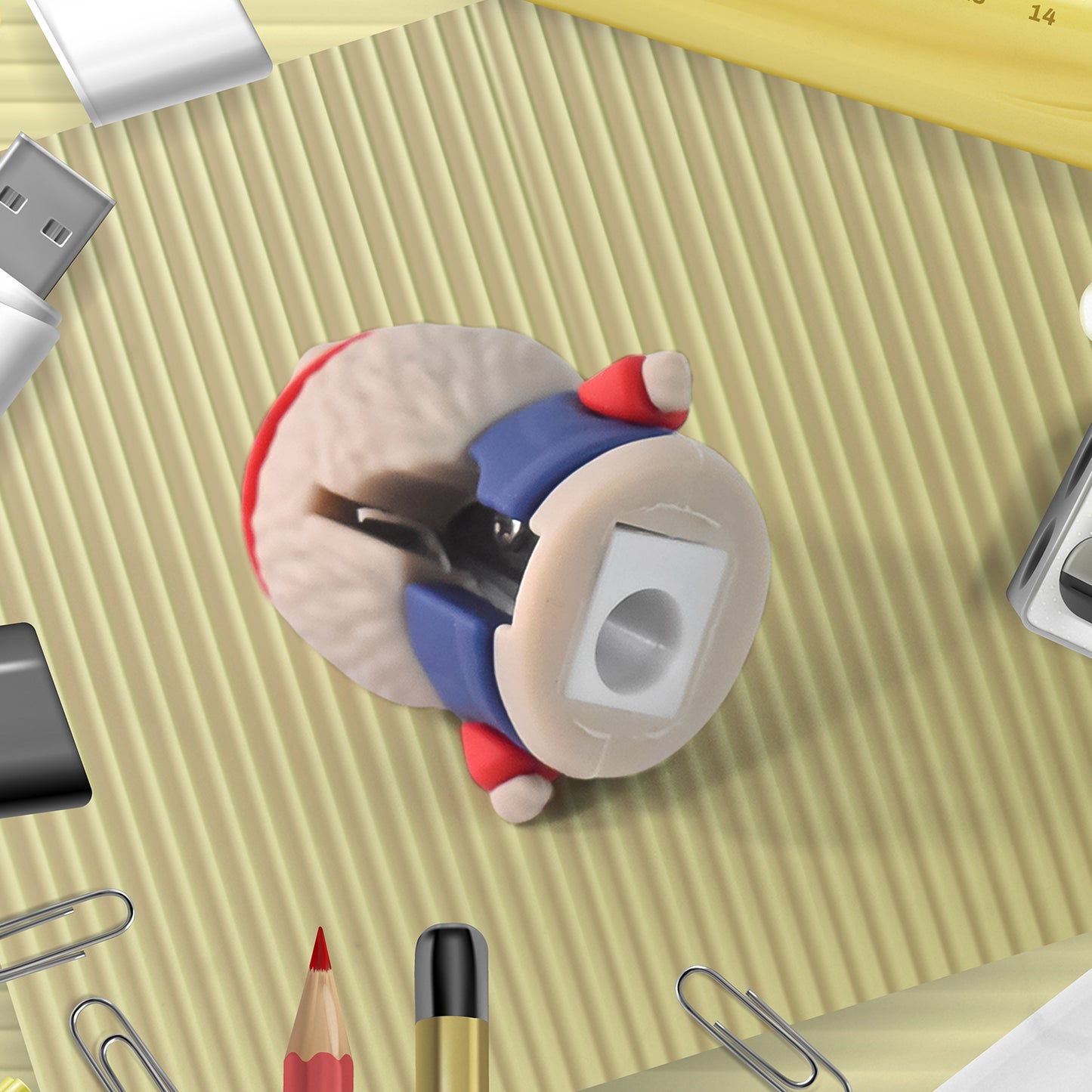 Cute Cartoon Pencil Sharpener with Eraser - 1 Pc Mix Design - Happy Price - Image 2