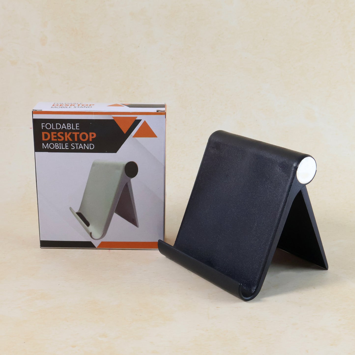 Black Foldable Plastic Mobile Stand for Desktops (1 Pc) - Happy Price - Image 4