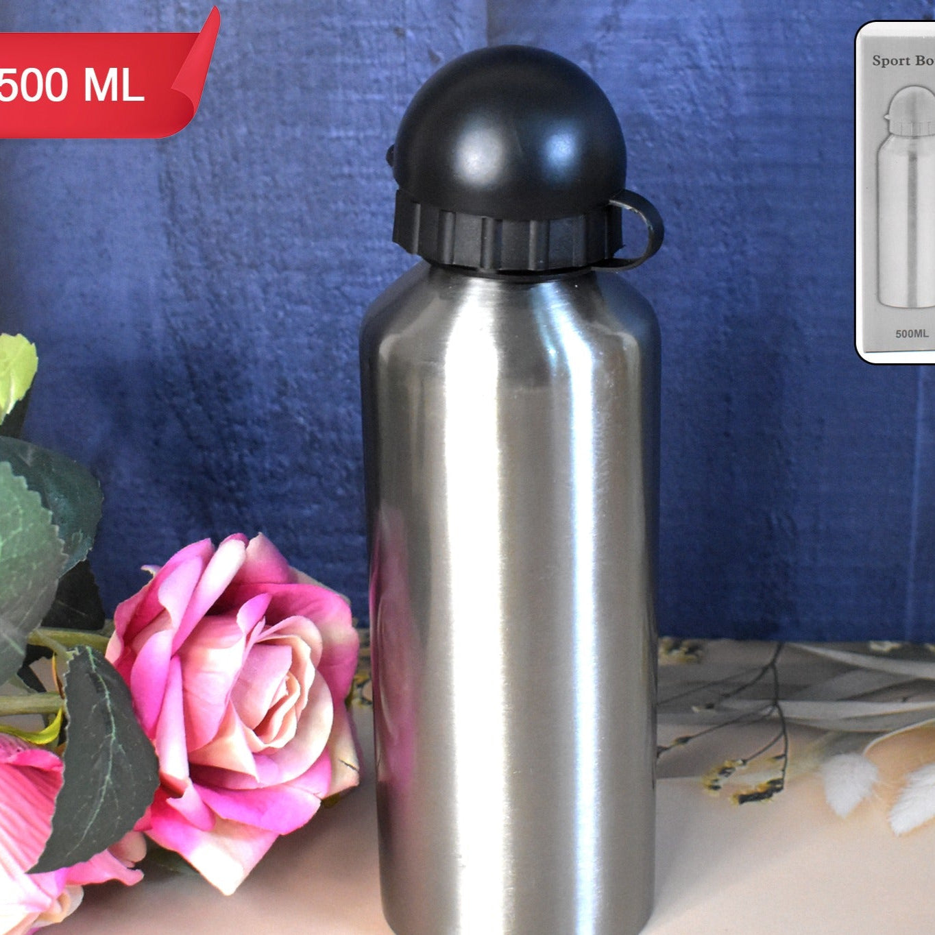 Aluminium Sports Water Bottle Look For Sports Gym (Capacity 500 Ml Approx) - Happy Price - Image 1