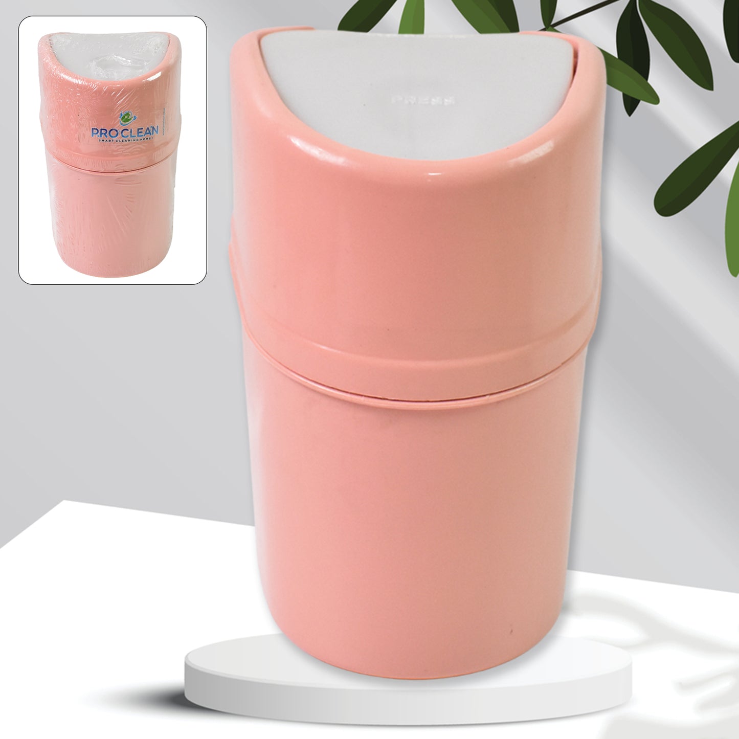 Mini Trash Can Dustbin Plastic Garbage Can With Lid (1 Pc) - Happy Price - Image 2