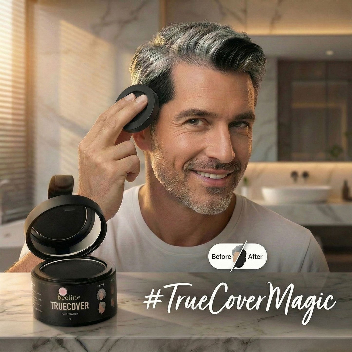 Instant Hair Root Touch-Up Powder - 4 Gm Black - Happy Price - Image 4