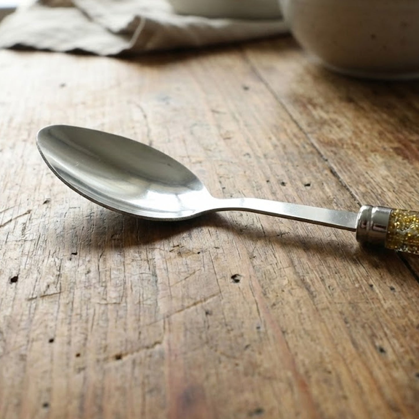 Set of 2 Stainless Steel Dining Spoons with Decorative Handles - Happy Price - Image 6