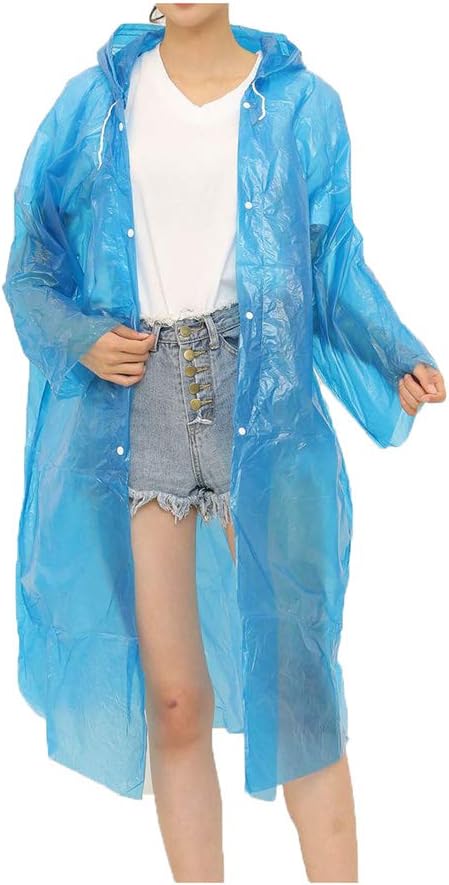 Portable Adult Rain Coat Raincoat Waterproof Button Cardigan Portable Raincoat  Adult Outdoor Traveling Plastic Material Raincoatrain Wearrain Suit For Outdoor Accessory (1pc) - Happy Price - Image 6