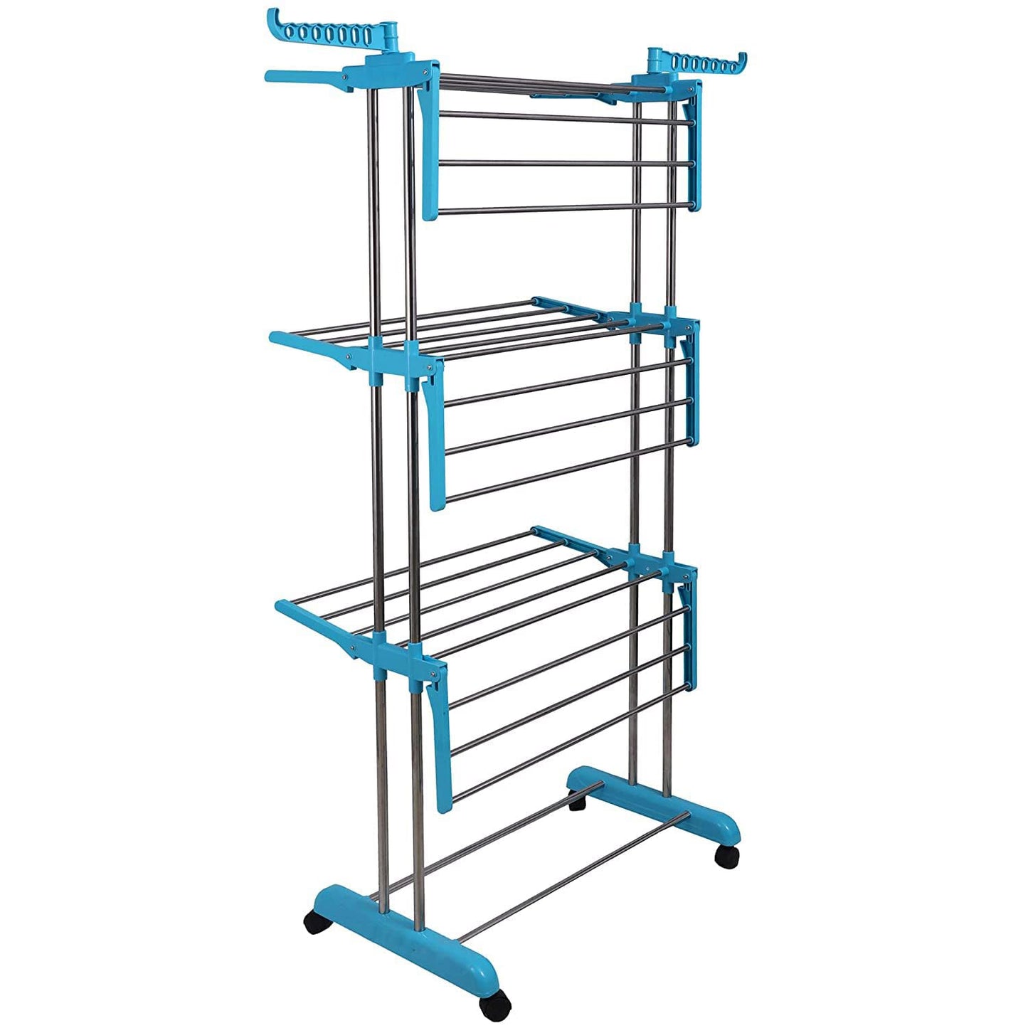 Premium Heavy Duty Stainless Steel 3 Layer Foldable Cloth Drying Stand (1 Set  With Brown Box) - Happy Price - Image 3