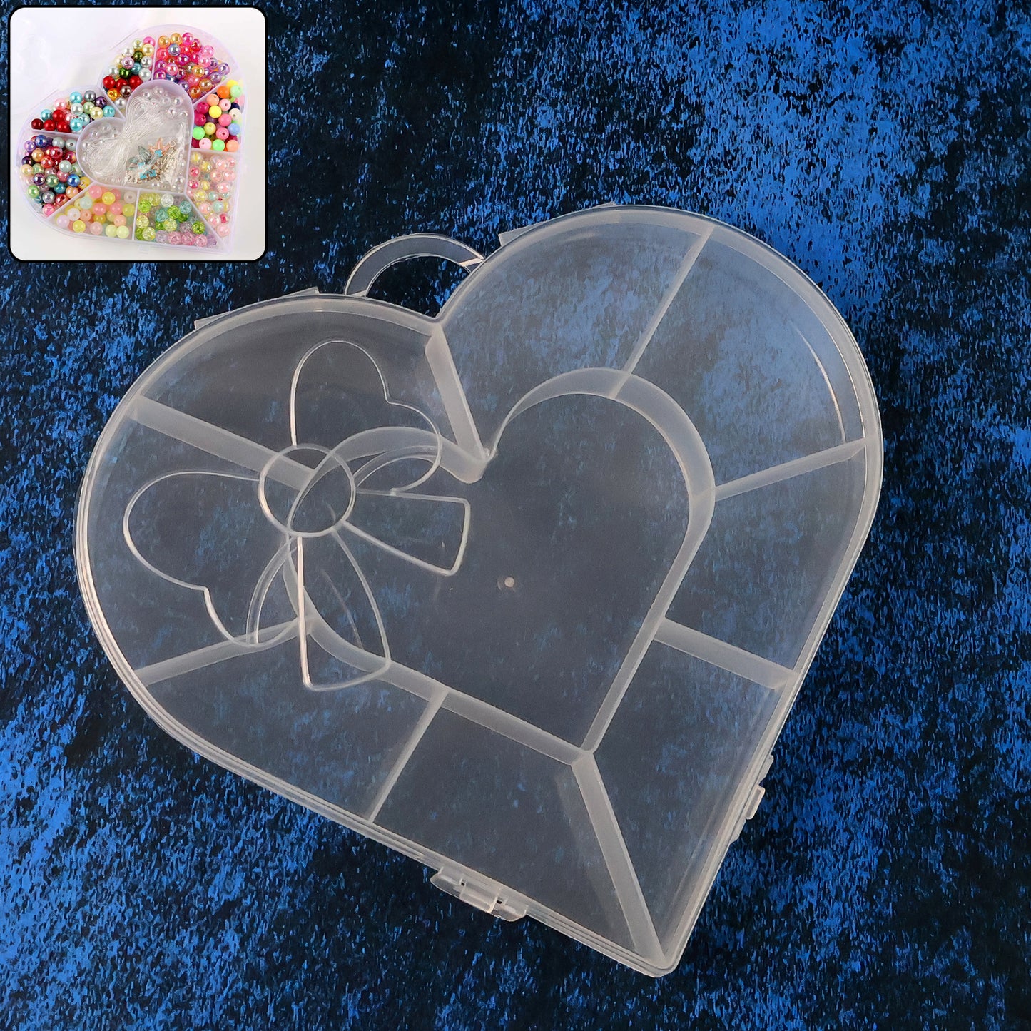 Heart-shaped Plastic Bead Storage Organizer Box (1 Pc) - Happy Price - Image 3