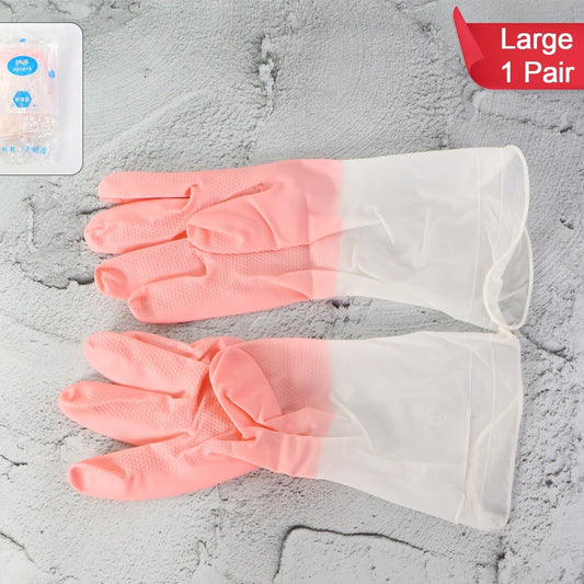 Large Size Reusable Household Cleaning Gloves - 1 Pair - Happy Price - Image 1