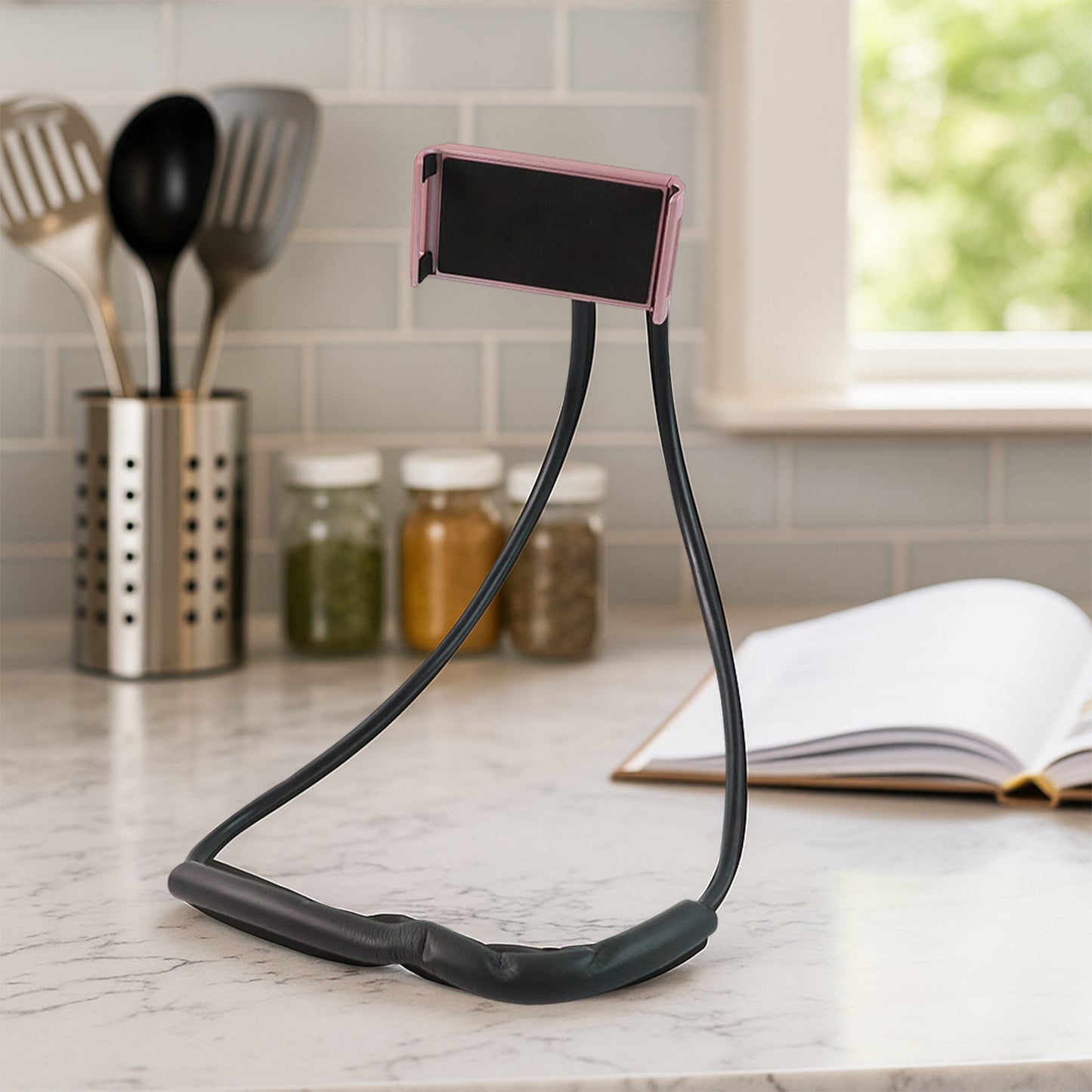 Flexible Neck Phone Holder & Desktop Stand (1 Pc) - Hands-Free Mobile Mount - Happy Price - Image 3