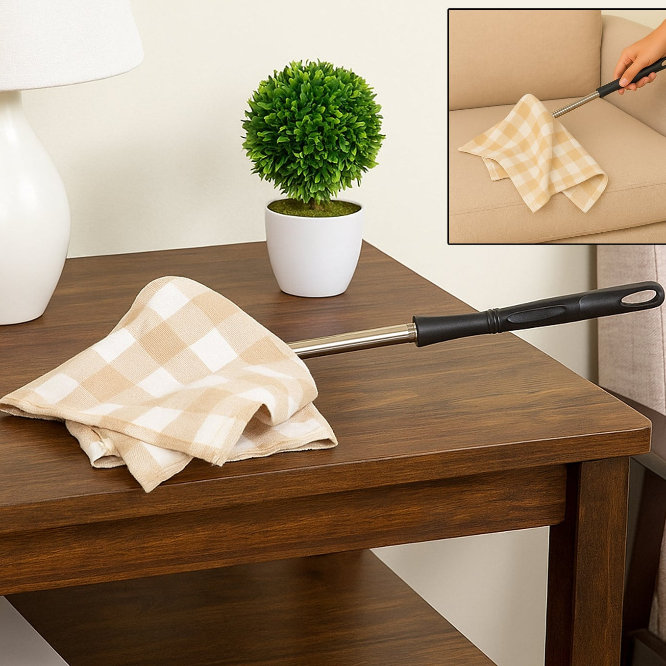 Fixed Handle Duster Cloth for Home & Office - 1 Pc - Happy Price - Image 1