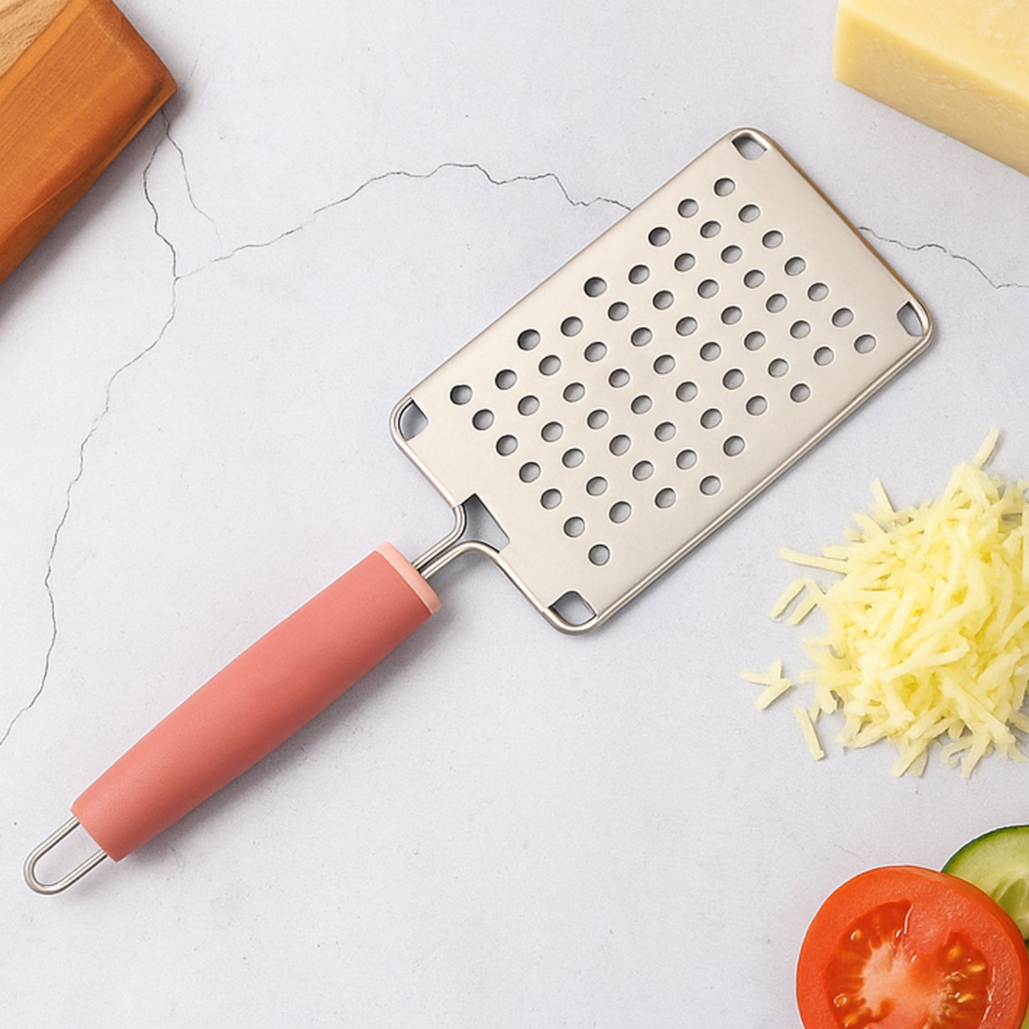 Stainless Steel Multipurpose Grater with Soft Grip Handle (1 Pc) - Happy Price - Image 6