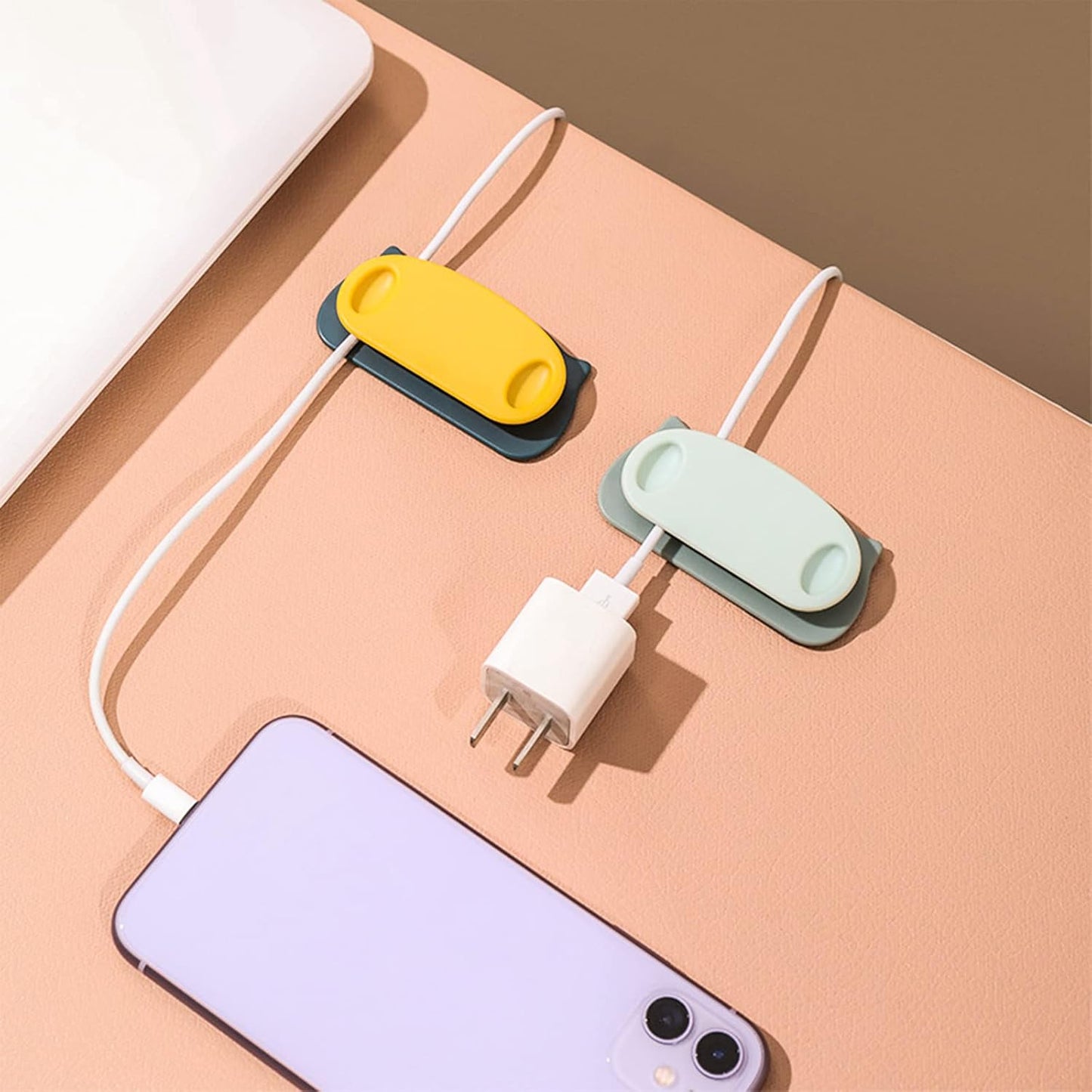 Pig Plug Wire Organizer Cable Holder Clips With Self-adhesive Pad (4 Pcs Set) - Happy Price - Image 6