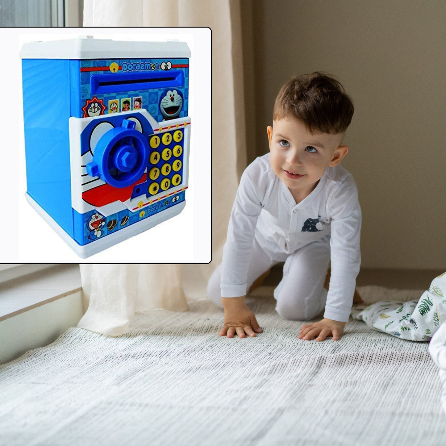 Money Safe Atm Kids Piggy Savings Bank With Electronic Lock Piggy Bank Atm With Password Cartoon Piggy Bank For Kids - Happy Price - Image 6