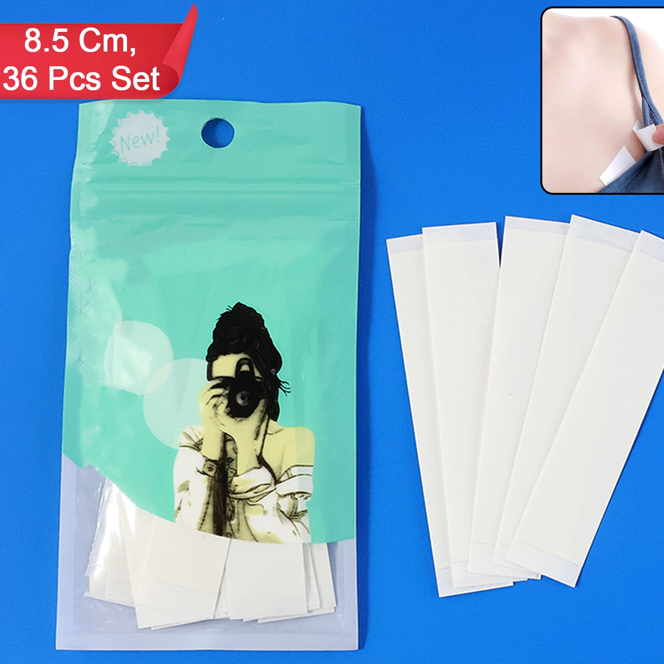 Waterproof Fashion Tape Strips - 36 Pcs, 8.5 cm Length - Happy Price - Image 1