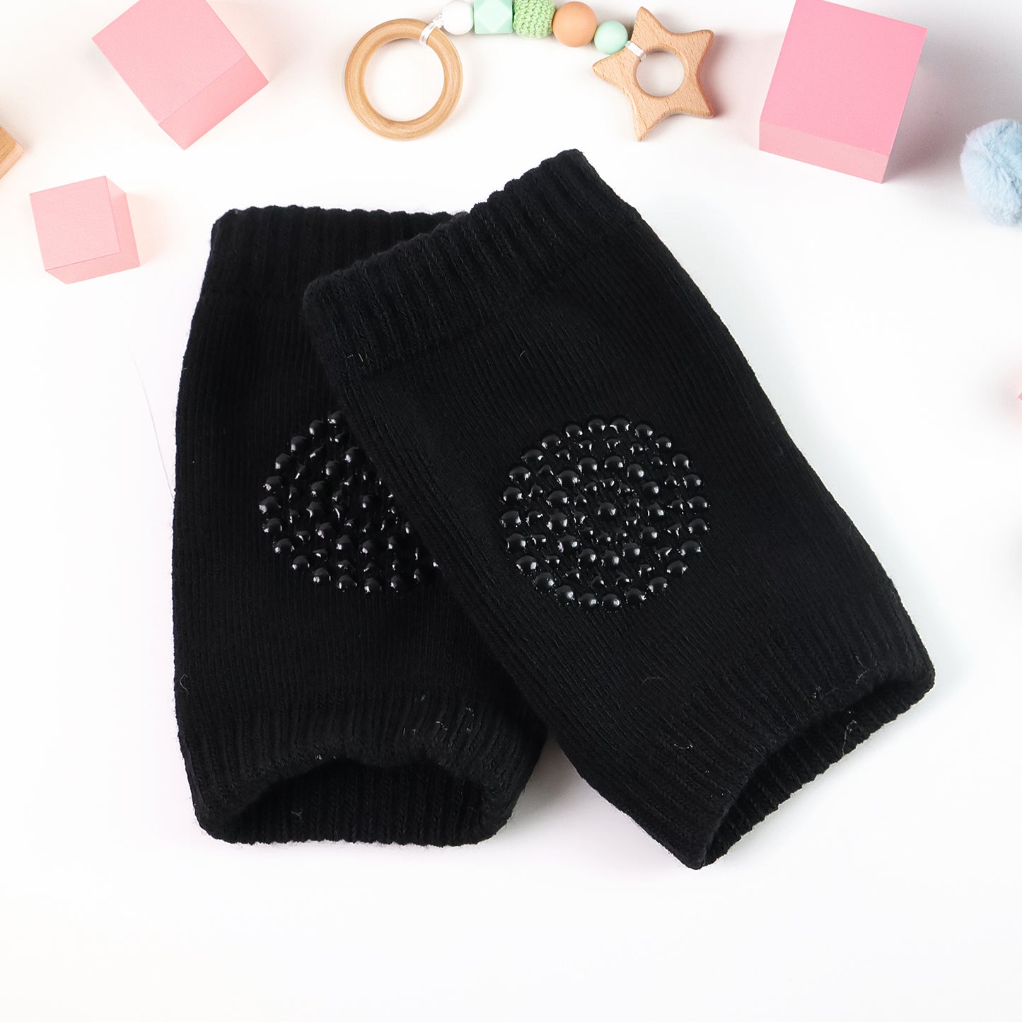 Black Toddler Wool Knit Leg Warmer (Knee Guard) - Happy Price - Image 4