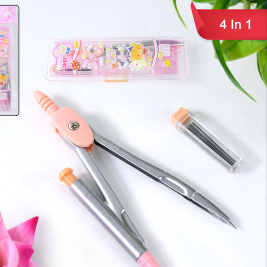 Precision Geometry Compass Set (4 In 1) - Happy Price - Image 1