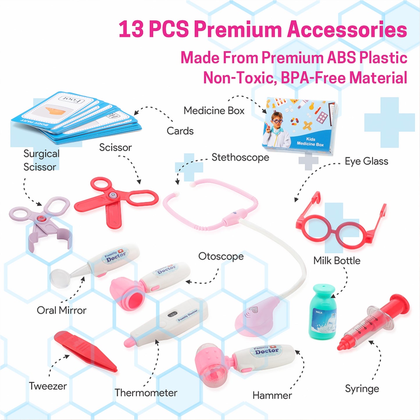 Premium Doctor Set Trolley Little Doctor Kids Toy (1 Set) - Happy Price - Image 2