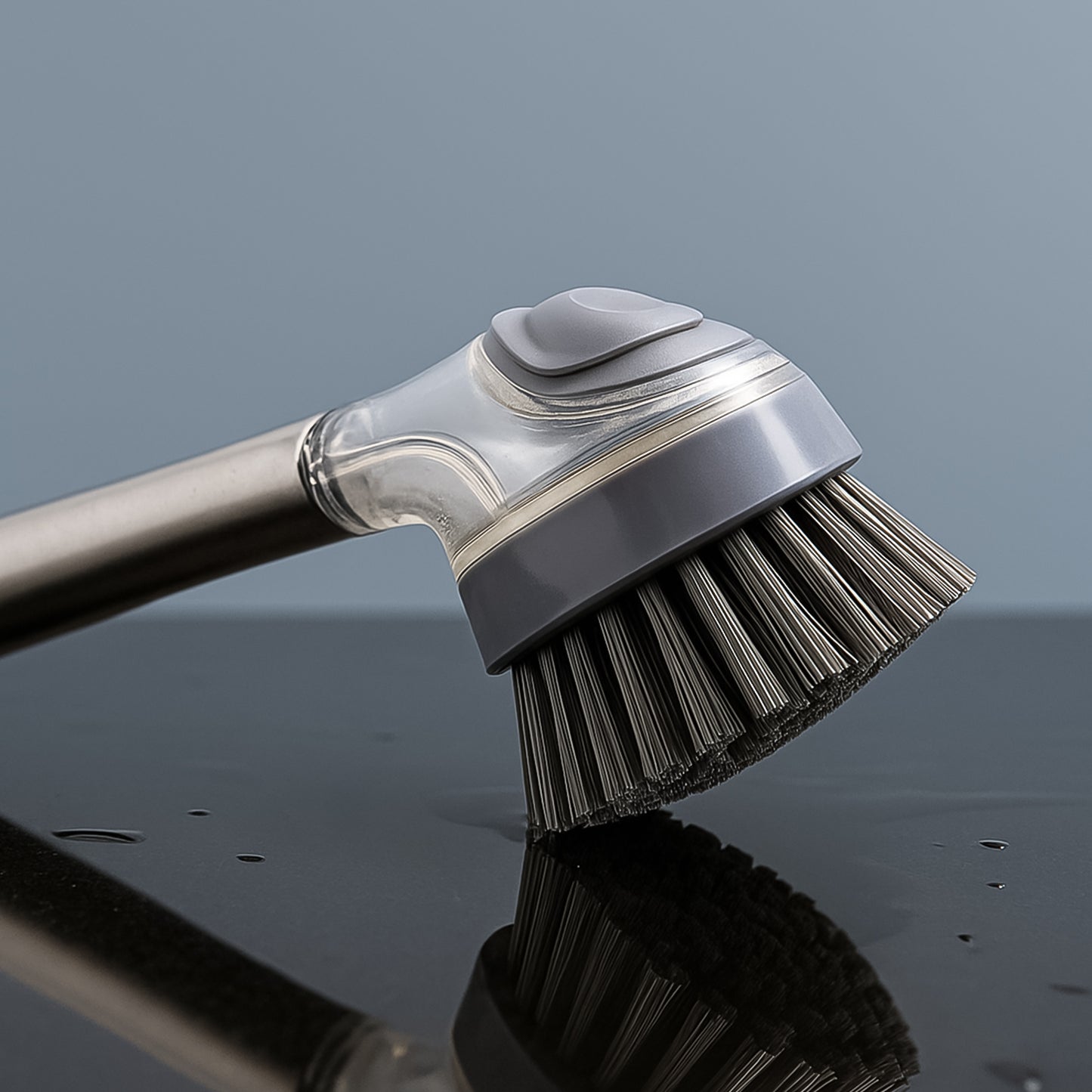 Cleaning Brushes Set Scrub Brush Bathroom Brush Long Handle Liquid Dispenser Pot Washing Brush - Happy Price - Image 3