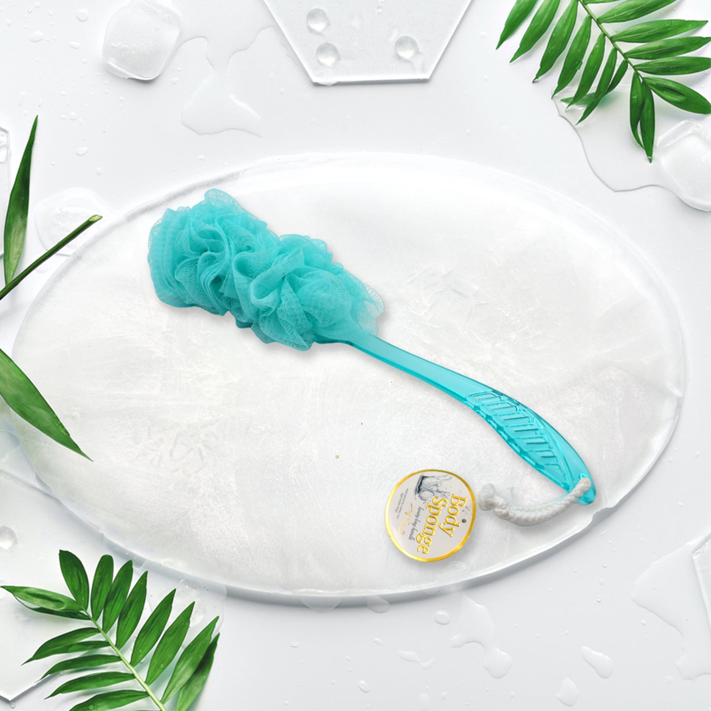 Loofah Back Scrubber For Shower Long Handle Bath Sponge Shower Brush Soft Nylon Mesh Back Cleaner Washer Body Bath Brush For Women And Men Bathroom Shower Accessories (45 Cm) - Happy Price - Image 2