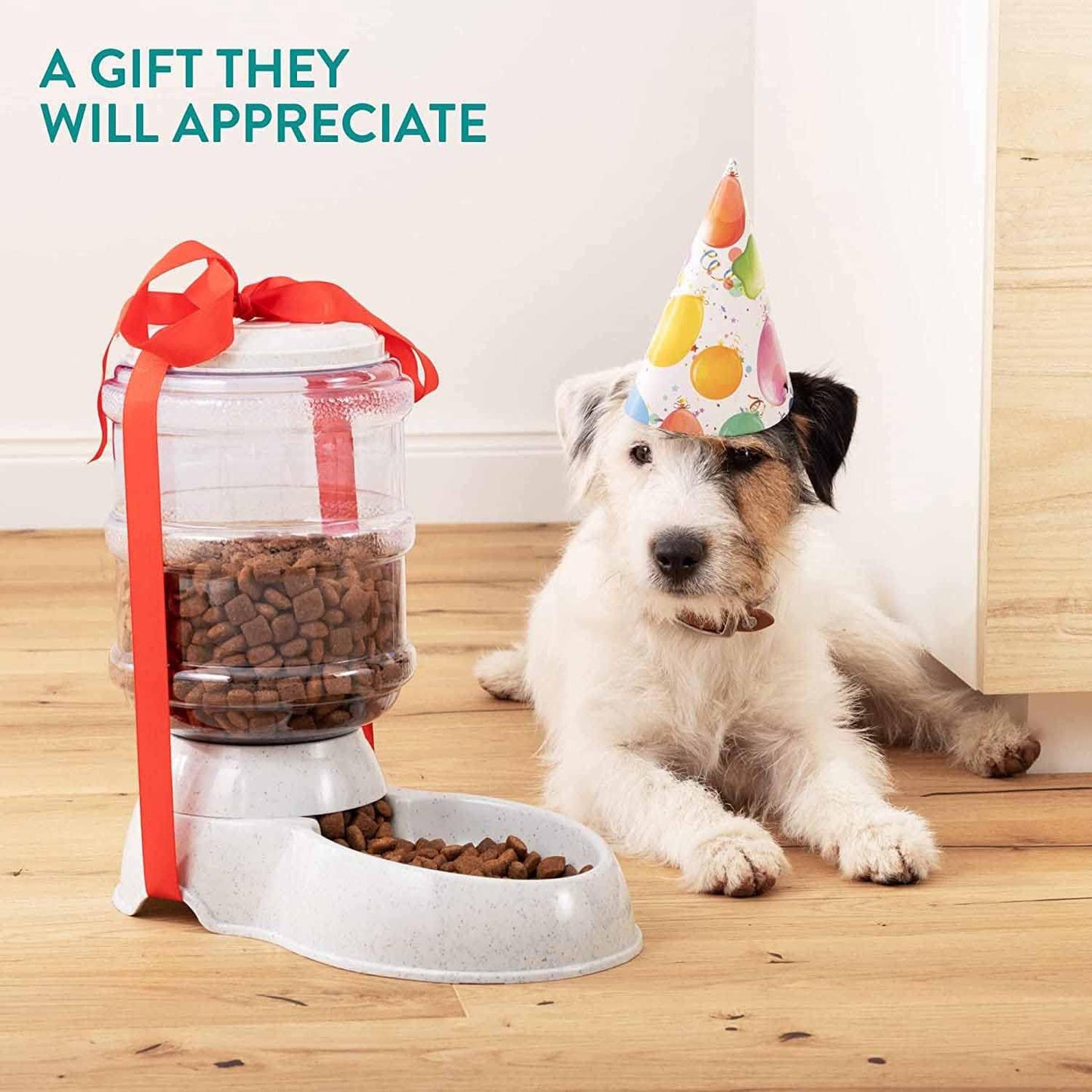 Pet Feeder Food Dispenser - Replenish Pet Food For Dog Cat Animal Automatic Gravity Dry Food Storage Bottle - Happy Price - Image 3
