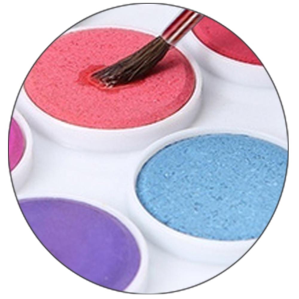 Painting Water Color Kit - 12 Shades And Paint Brush (13 Pcs) - Happy Price - Image 4