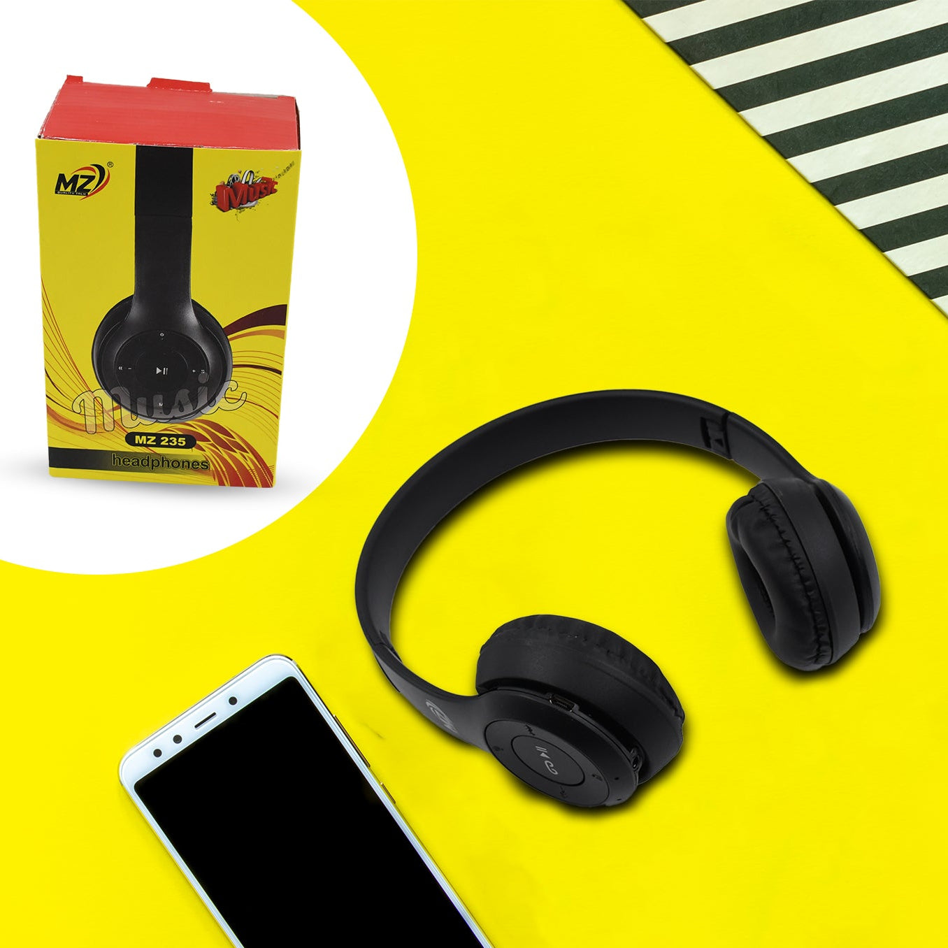 Wireless Headphone Over The Head Bluetooth Headset Foldable Headband Hands-free With Calling Function (1 Pc) - Happy Price - Image 1