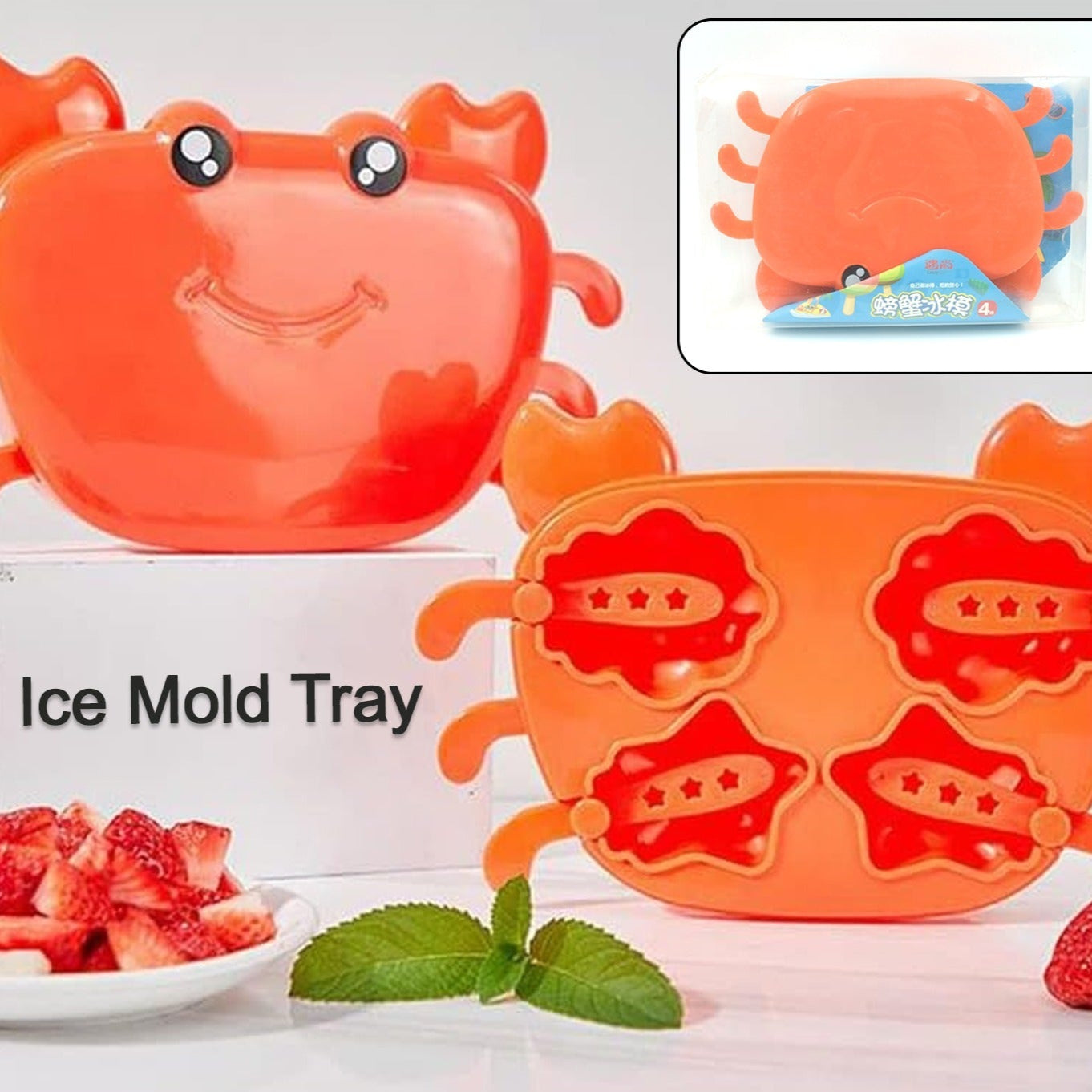 Crab Ice Mold Household Ice Cream Mold Popsicle Mold Silicone Ice Cream Popsicle Childrens Ice Box Popsicle Box (1 Pc) - Happy Price - Image 1
