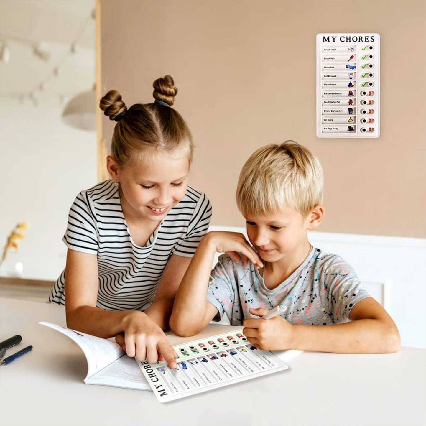 Portable My Chores Home Note Board Management Planning Memo Boards Reminding Time. (Size - 20x12cm) - Happy Price - Image 5