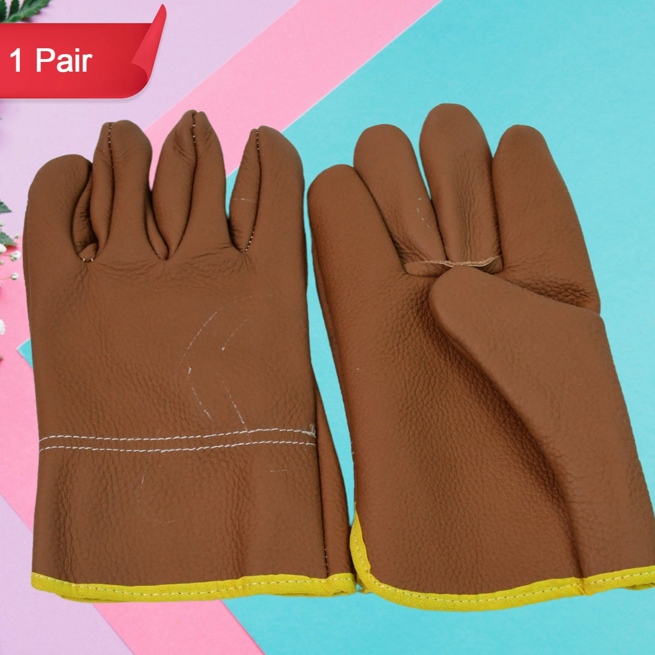Gloves Gardening Gloves For Men Women Leather Gloves Heavy Duty Gloves (1 Pair) - Happy Price - Image 1