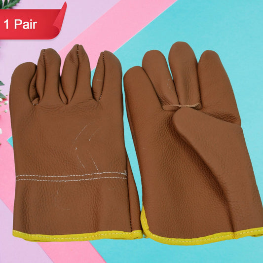 Gloves Gardening Gloves For Men Women Leather Gloves Heavy Duty Gloves (1 Pair) - Happy Price - Image 1