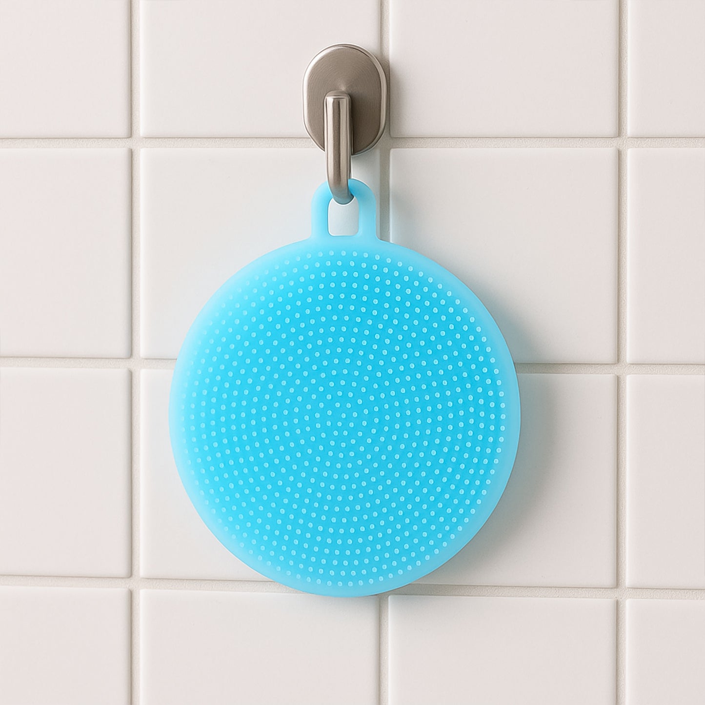 Sky Blue Silicone Dish Scrubber - Gentle, Heat-Resistant Kitchen Cleaner - Happy Price - Image 6