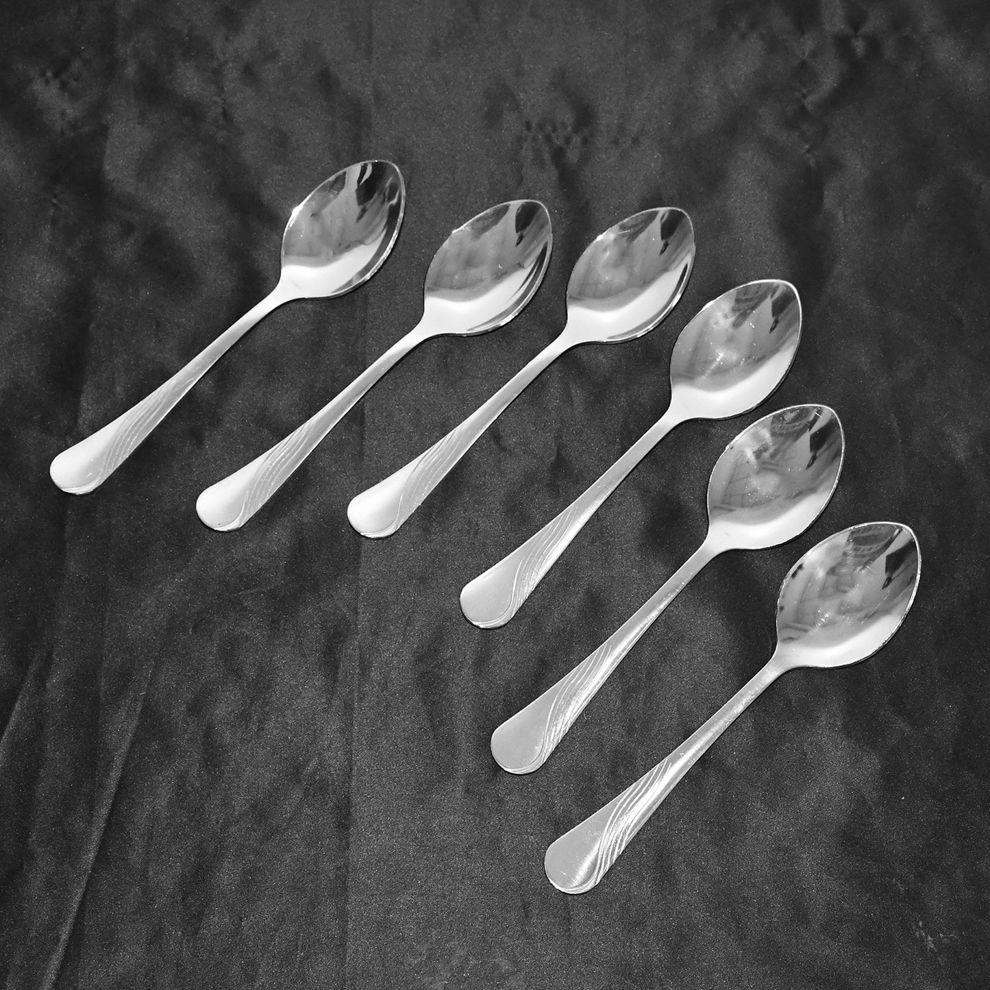 Stainless Steel Dining Spoons Set - 6 Pcs, Polished Finish - Happy Price - Image 4