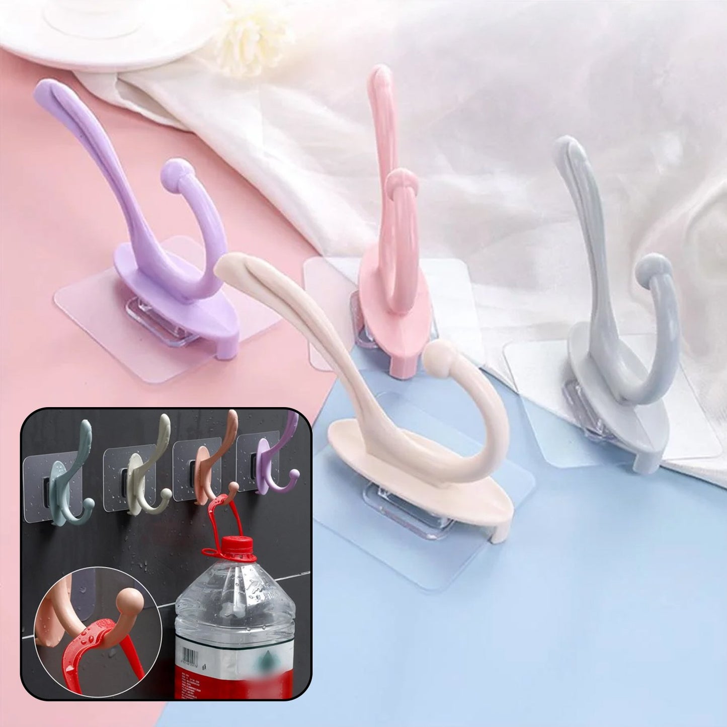 Self Adhesive Plastic Wall Hook For Home - Happy Price - Image 5