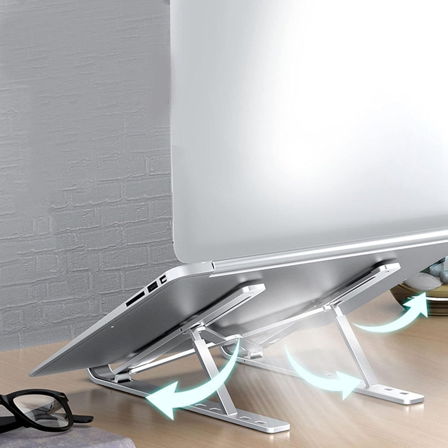 Adjustable Metal Laptop Stand for Desk - 7 Angle Settings (1 Pc) - Happy Price - Image 3