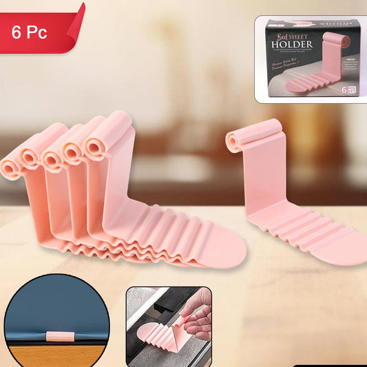 6 Pcs Universal Bed Sheet Grippers - Anti-Slip Mattress Fasteners - Happy Price - Image 1