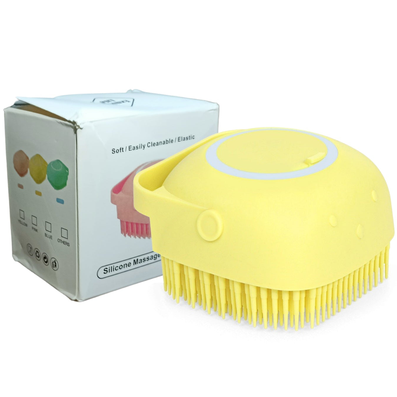 Silicone Massage Bath Body Brush With Shampoo Dispenser - Happy Price - Image 1
