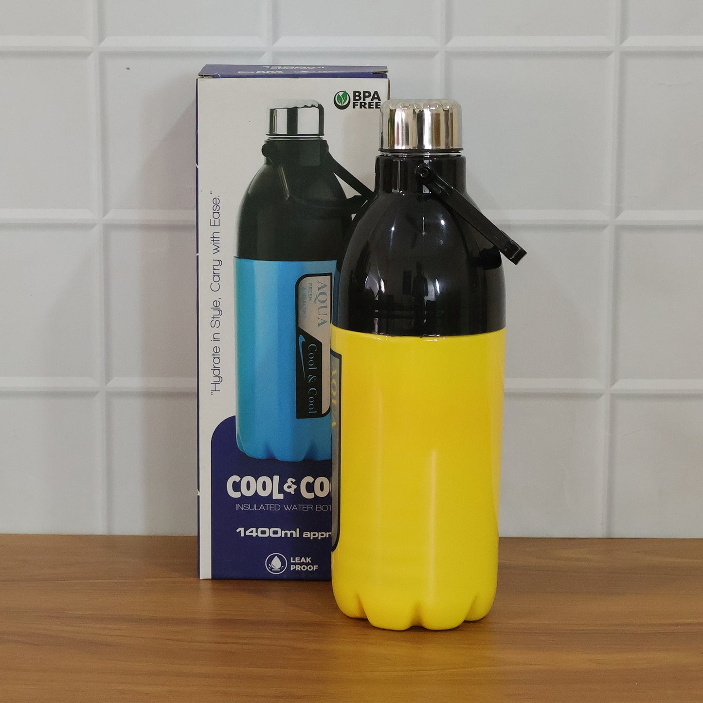 1400 ML Large Capacity Water Bottle with Strap - Leakproof for Travel & Gym - Happy Price - Image 7