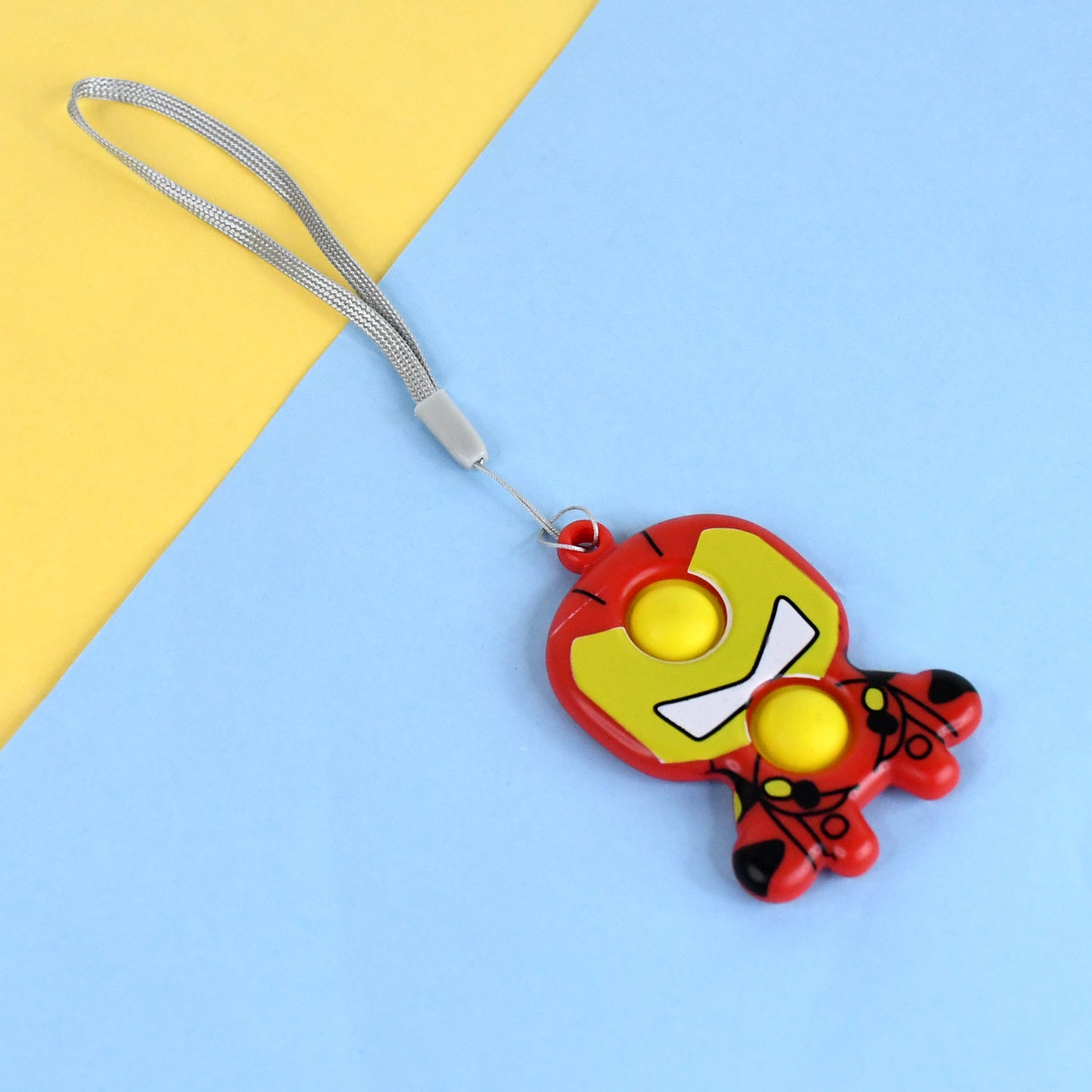 Creative Cartoon Superhero Style Mini Push Pop Bubble Keychain (1 Pc) - Happy Price - Image 2