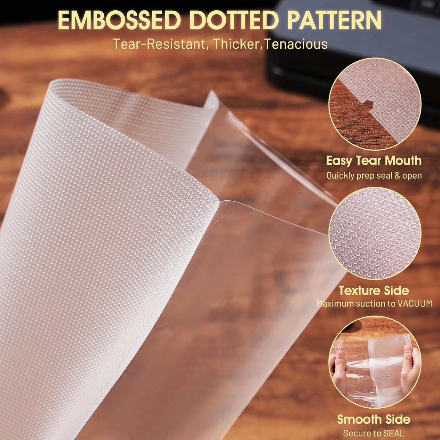 50 Pcs Vacuum Sealer Bags 24x16 cm for Food Storage, Freezer & Sous-Vide - Happy Price - Image 3