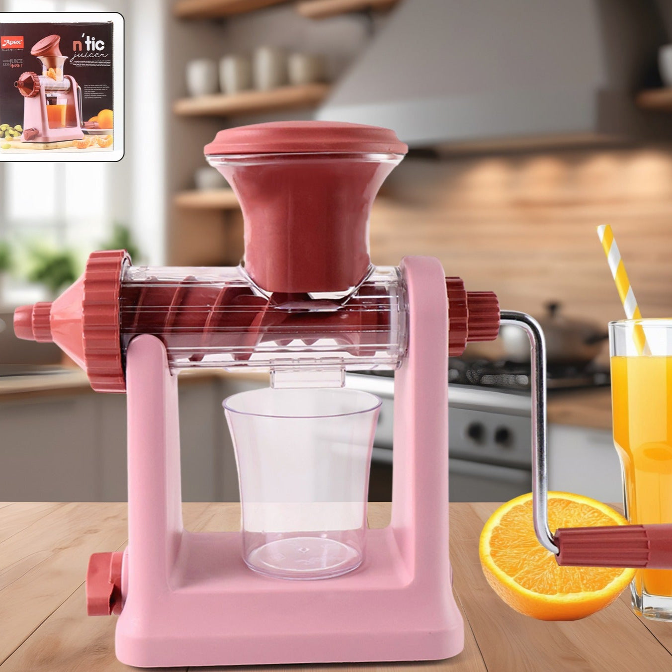Apex Heavy-duty Manual Hand Juicer Machine Set - Happy Price - Image 1