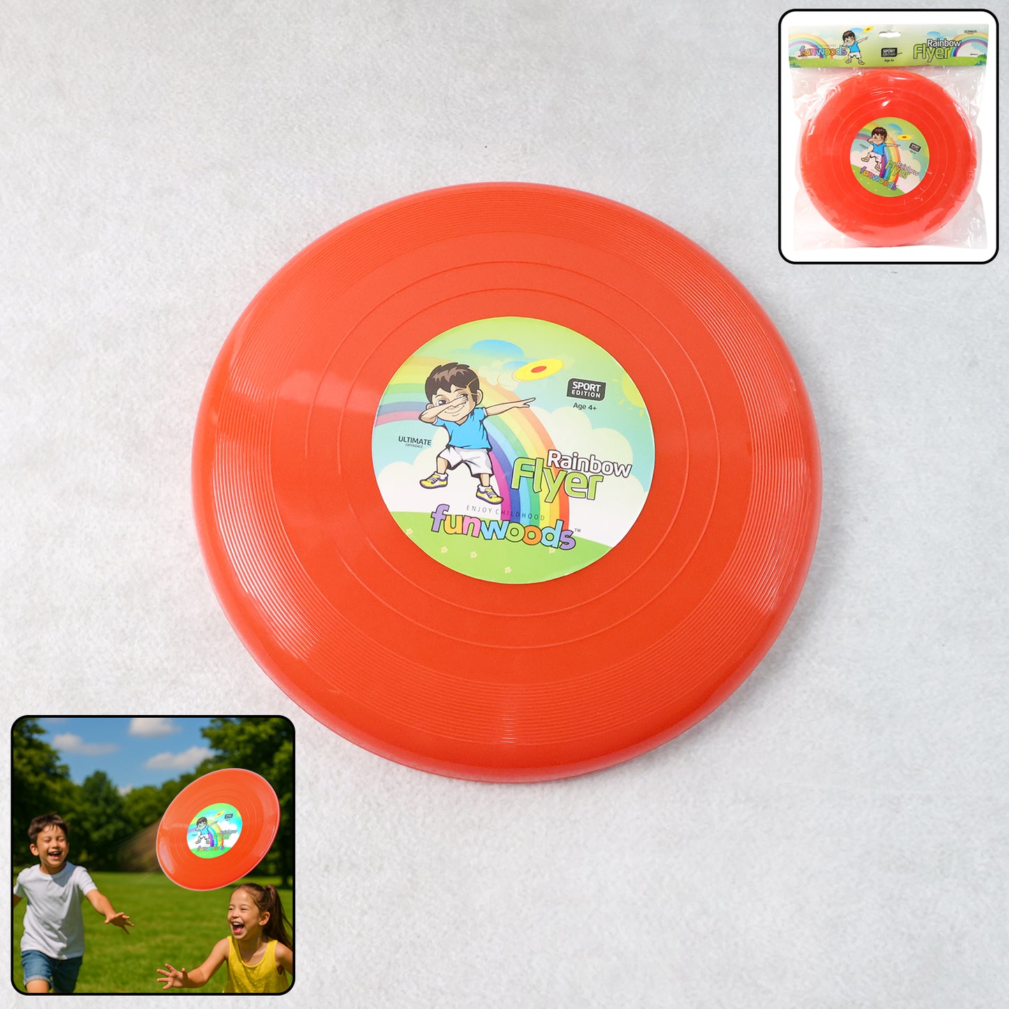 Outdoor Flying Disc Throw & Catch Toy - Aerodynamic Plastic Frisbee for Kids & Family (1 Pc) - Happy Price - Image 2