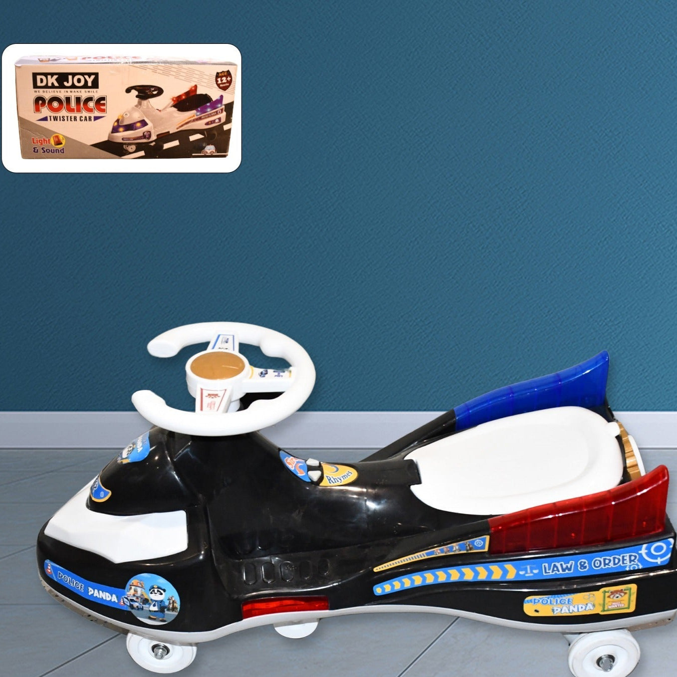 Twisted Police Ride-on Toy Car For Kids With Musical With Lights - Happy Price - Image 1