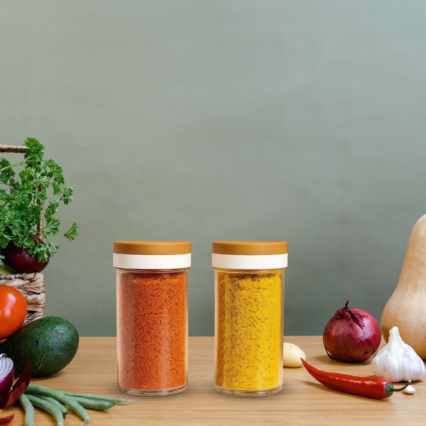 Ganesh 2 Pc Airtight Kitchen Storage Jars with Wooden Finish Lids - Happy Price - Image 6