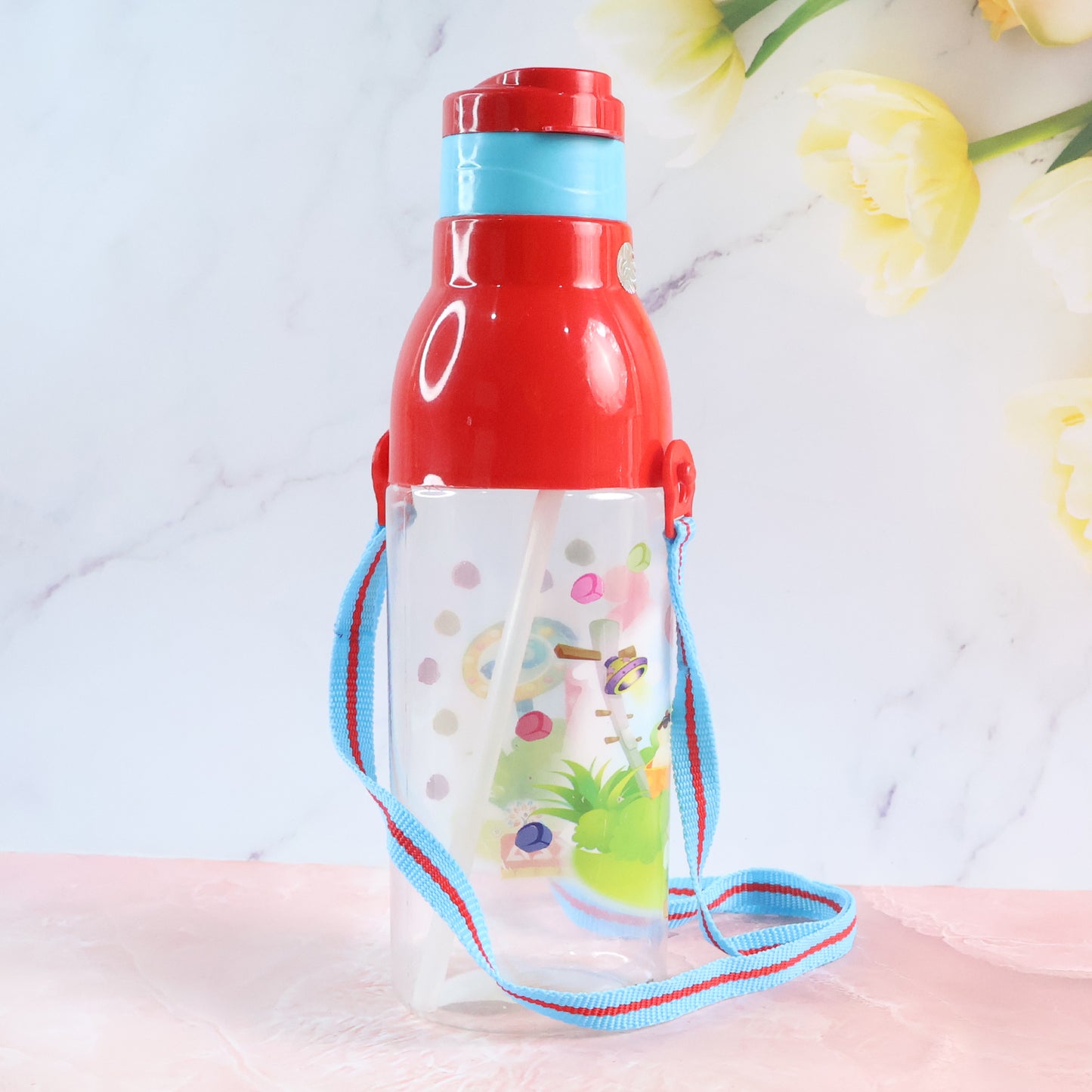 Plastic Tranparent Sports Insulated Water Bottle With Dori  Straw Easy To Carry High Quality Water Bottle Bpa-free  Leak-proof For Kids School For Fridge Office Sports School Gym Yoga (1 Pc 800ml) - Happy Price - Image 8