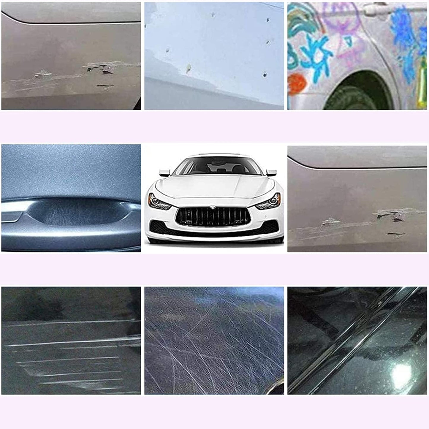 Nano Magic Car Scratch Remover Cloth Multipurpose Scratch Repair Cloth Cloth For Car Paint Scratch Repair Easy To Repair Slight Scratches On The Surface Polishing Repeatable Use For All Kinds Of Car (45 Ml Repair Solution 2 Gloves 2 Nano Cloth) - Happy Price - Image 6