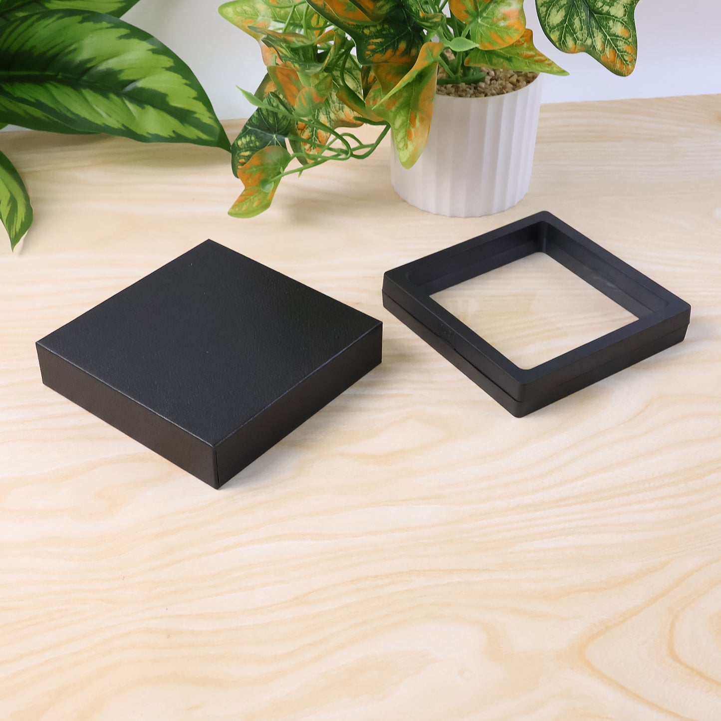 Transparent Jewellery Display Box 11x11 cm (1 Pc) - Floating Frame Organizer - Happy Price - Image 4